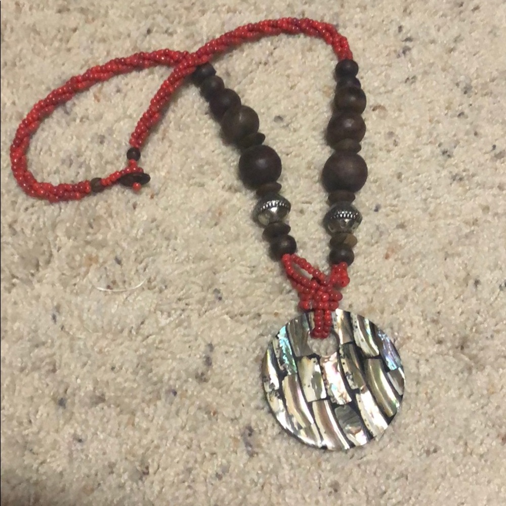 Beaded long necklace